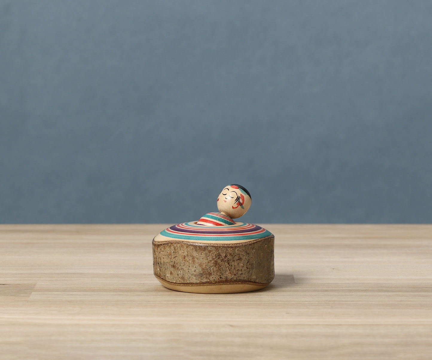 Vintage Tamairi ejiko kokeshi doll  玉入りえじこ | SATO, Kouichi (1936-) 佐藤幸一工人 | Yajiro style 弥治郎系 | 5cm in height