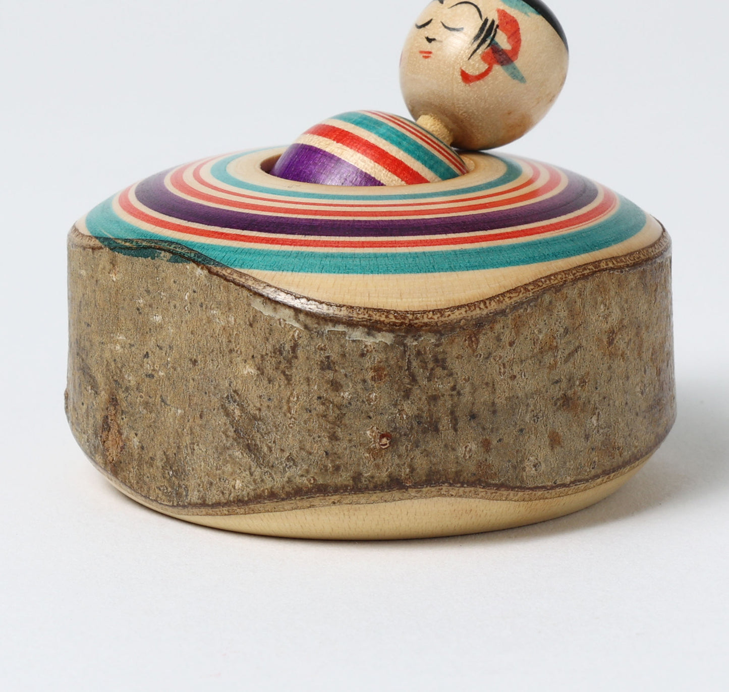 Vintage Tamairi ejiko kokeshi doll  玉入りえじこ | SATO, Kouichi (1936-) 佐藤幸一工人 | Yajiro style 弥治郎系 | 5cm in height