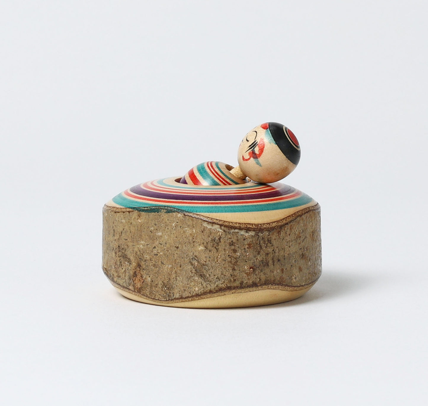 Vintage Tamairi ejiko kokeshi doll  玉入りえじこ | SATO, Kouichi (1936-) 佐藤幸一工人 | Yajiro style 弥治郎系 | 5cm in height