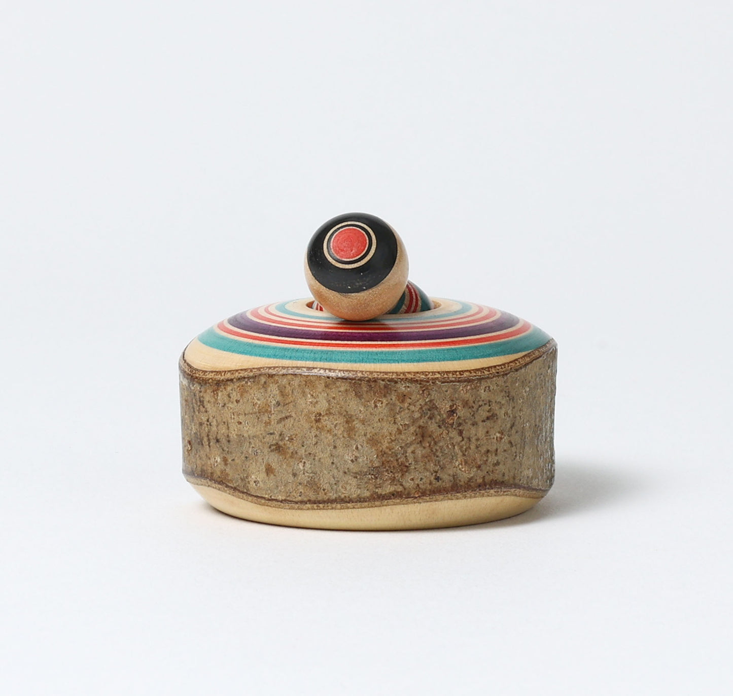 Vintage Tamairi ejiko kokeshi doll  玉入りえじこ | SATO, Kouichi (1936-) 佐藤幸一工人 | Yajiro style 弥治郎系 | 5cm in height