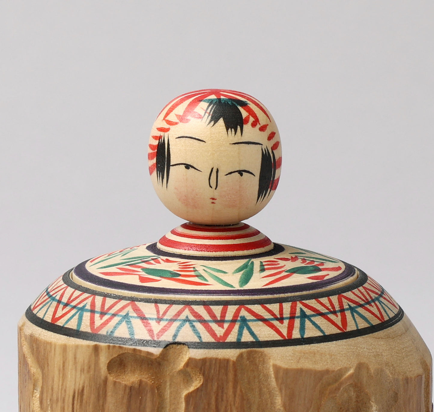 OGASAWARA, Yoshio 小笠原義雄工人 | pot style of Ejiko kokeshi doll- えじここけし | Togatta style 遠刈田系