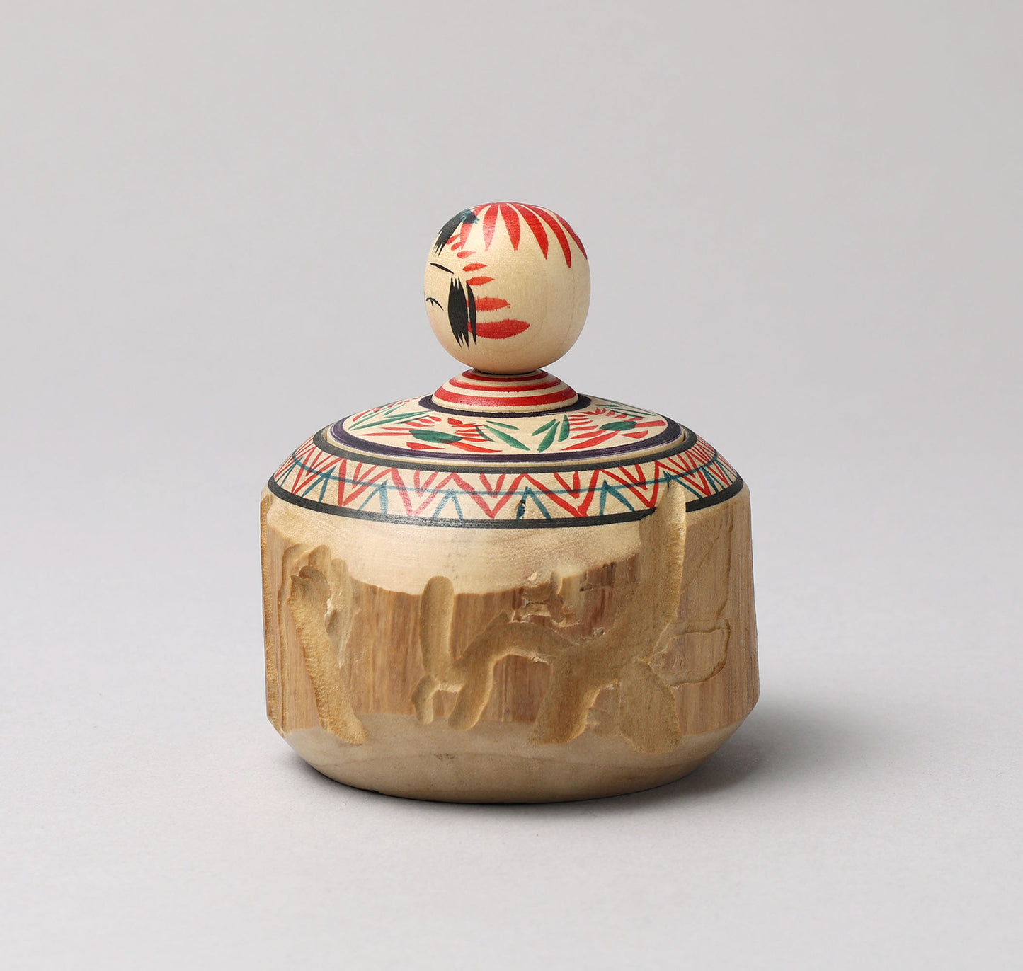 OGASAWARA, Yoshio 小笠原義雄工人 | pot style of Ejiko kokeshi doll- えじここけし | Togatta style 遠刈田系