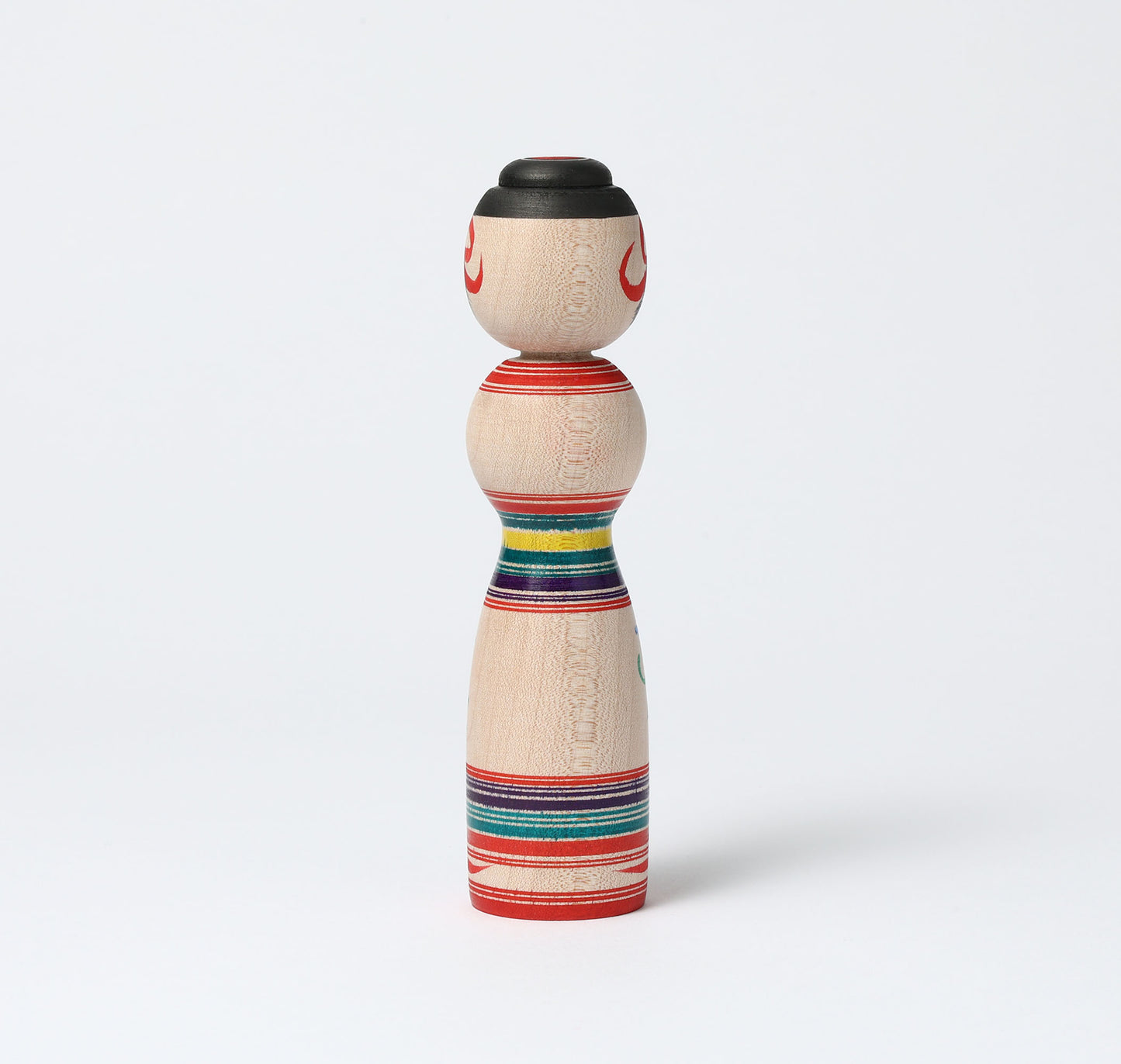 ABO, Masafumi 阿保正文工人 | Asagao-morning glory kokeshi doll 朝顔こけし | Tsugaru style 津軽系 | 15cm in height