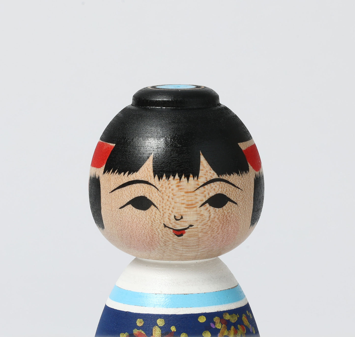 ABO, Masafumi 阿保正文工人 | Hanabi-fireworks kokeshi doll 花火こけし | Tsugaru style 津軽系 | 9cm in height