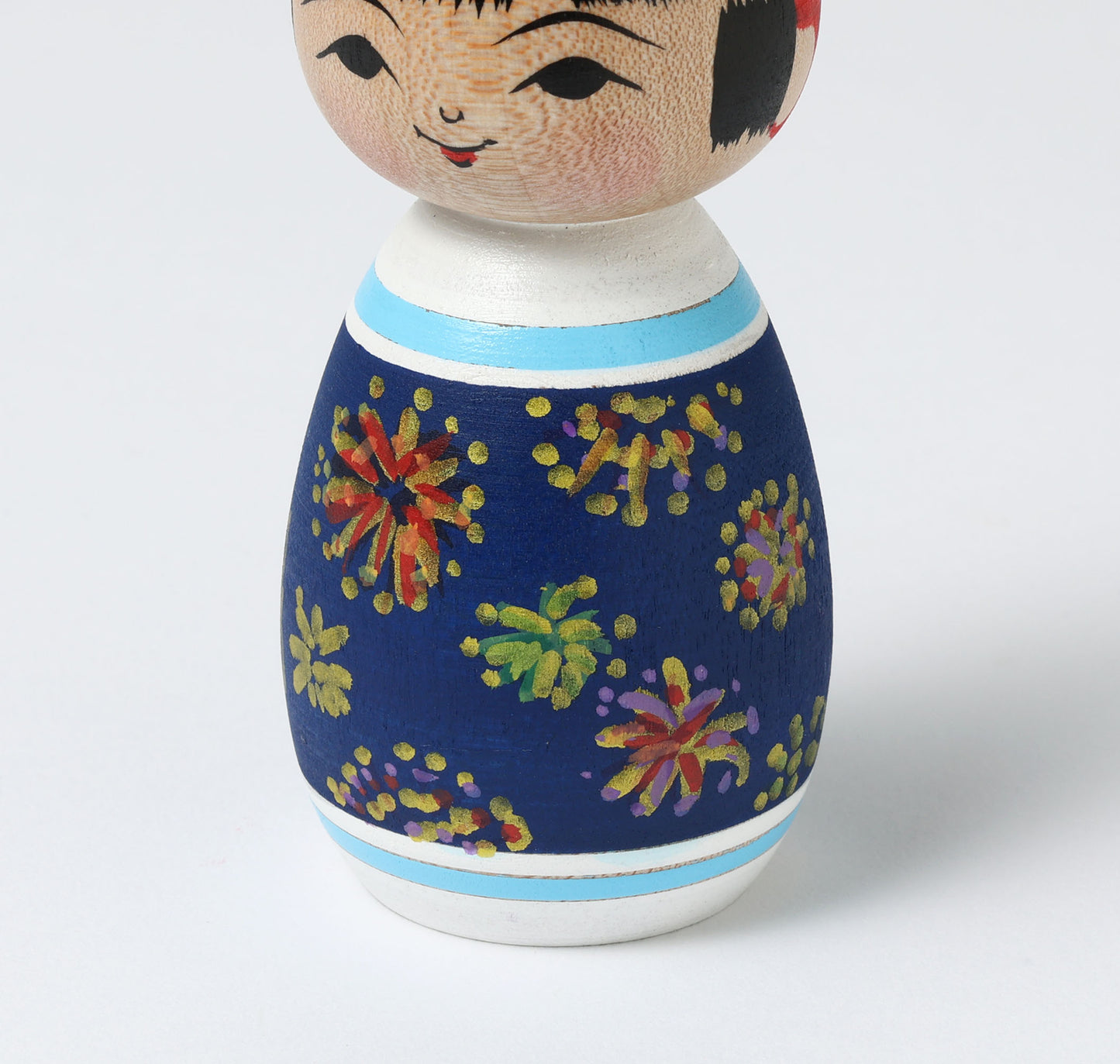 ABO, Masafumi 阿保正文工人 | Hanabi-fireworks kokeshi doll 花火こけし | Tsugaru style 津軽系 | 9cm in height