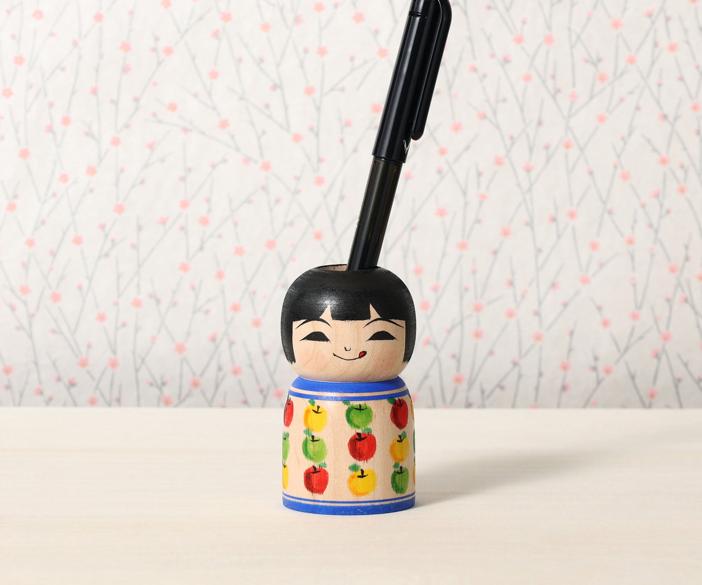 Abo, Masafumi 阿保正文工人 | Pen holder kokeshi- ペン立てこけし | Tsugaru style 津軽系