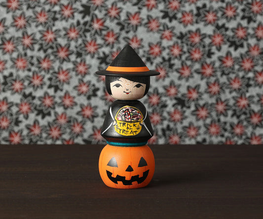 ABO, Masafumi 阿保正文工人 | Halloween kokeshi ハロウィンこけし | Tsugaru style 津軽系