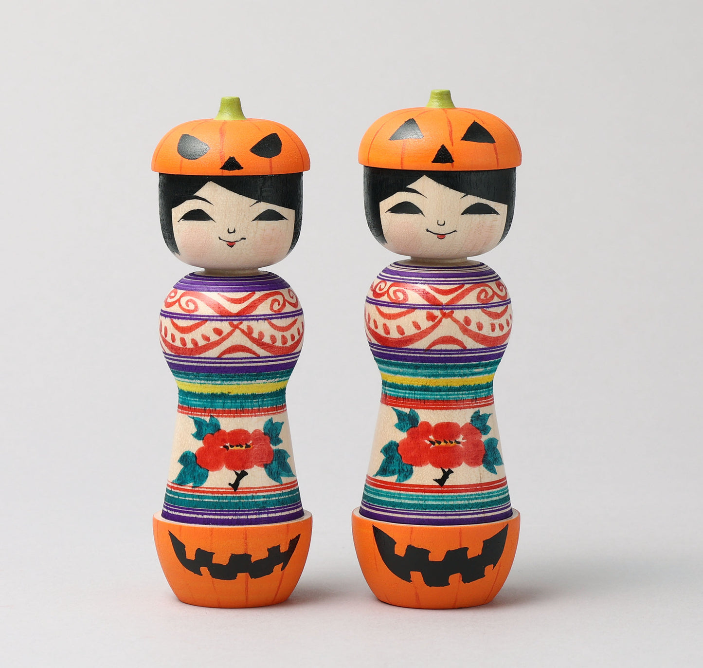 ABO, Masafumi 阿保正文工人 | Halloween kokeshi ハロウィンこけし | Tsugaru style 津軽系