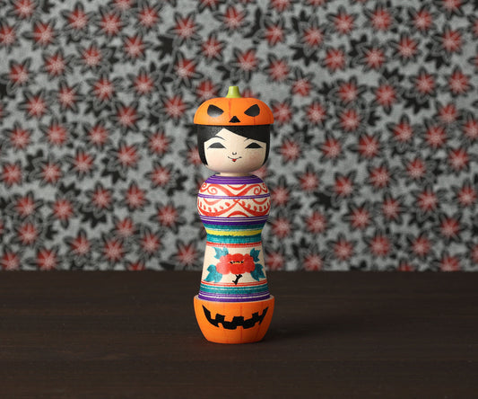 ABO, Masafumi 阿保正文工人 | Halloween kokeshi ハロウィンこけし | Tsugaru style 津軽系