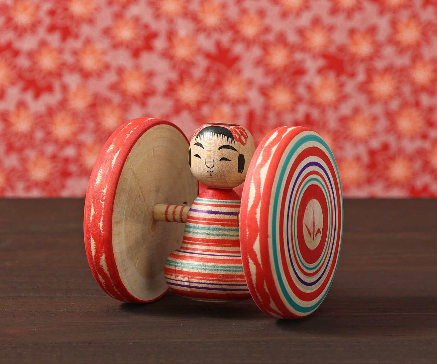 Fuku kuruma kokeshi doll | ABE, Kunitoshi 阿部国敏工人 | 福車こけし | Tsuchiyu style 土湯系