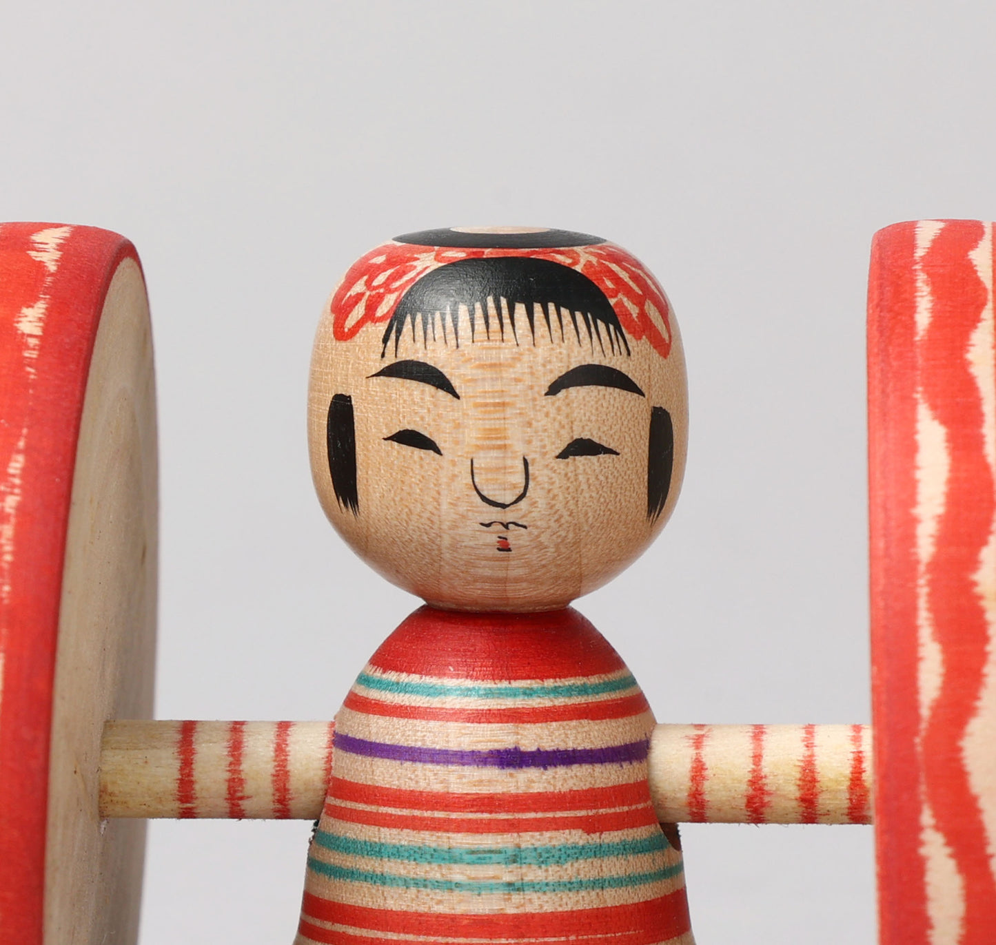 Fuku kuruma kokeshi doll | ABE, Kunitoshi 阿部国敏工人 | 福車こけし | Tsuchiyu style 土湯系