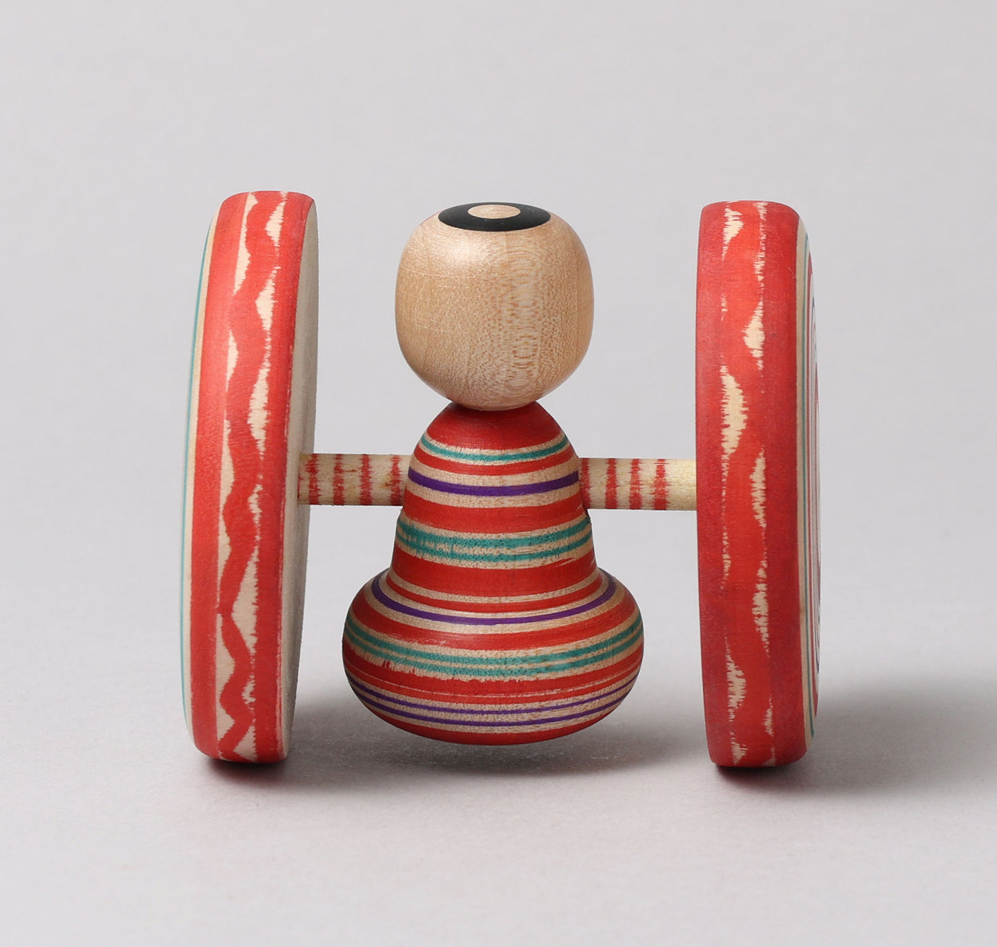 Fuku kuruma kokeshi doll | ABE, Kunitoshi 阿部国敏工人 | 福車こけし | Tsuchiyu style 土湯系