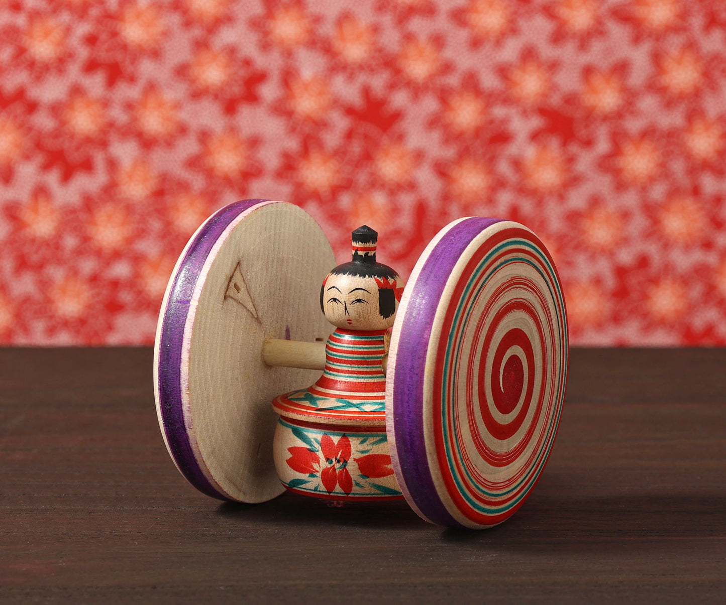 Fuku kuruma kokeshi doll | KOBAYASHI, Kiyoshi 小林清工人 | 福車こけし | Yamagata style 山形系