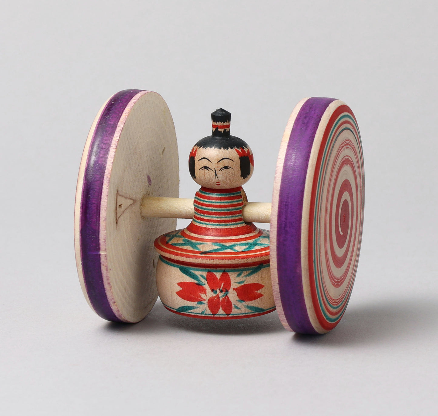 Fuku kuruma kokeshi doll | KOBAYASHI, Kiyoshi 小林清工人 | 福車こけし | Yamagata style 山形系