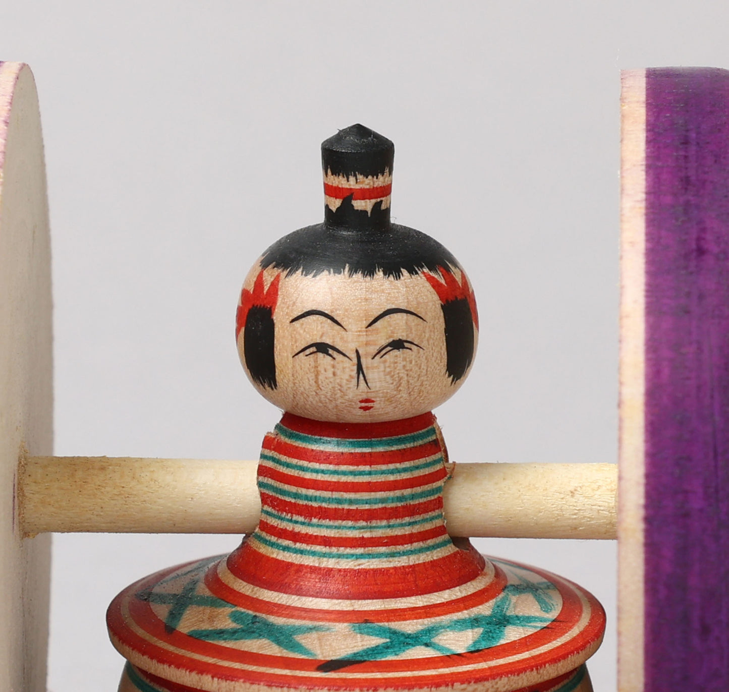 Fuku kuruma kokeshi doll | KOBAYASHI, Kiyoshi 小林清工人 | 福車こけし | Yamagata style 山形系