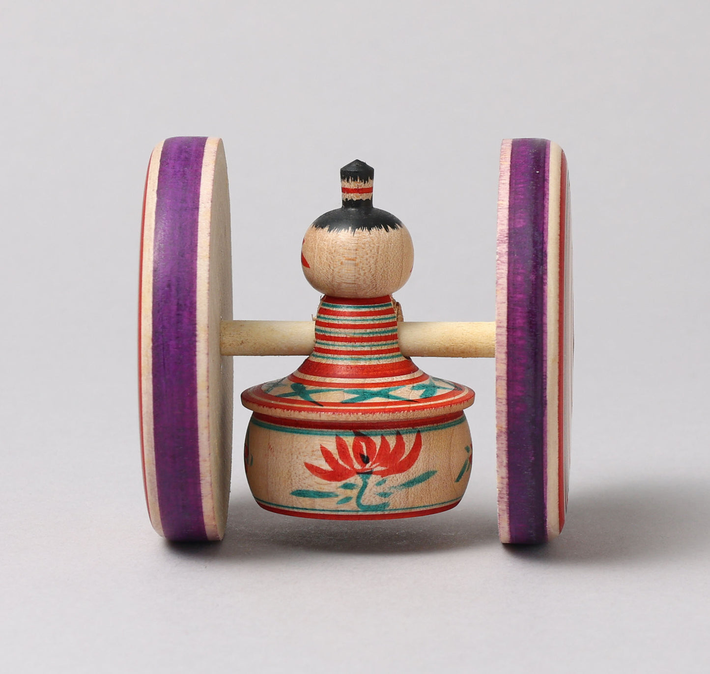 Fuku kuruma kokeshi doll | KOBAYASHI, Kiyoshi 小林清工人 | 福車こけし | Yamagata style 山形系