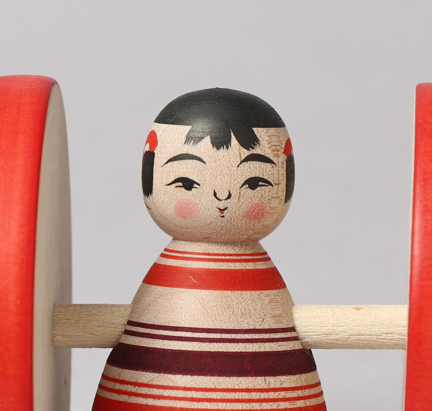 Fuku kuruma kokeshi doll | SASAMORI, Jyunichi 笹森淳一工人 | 福車こけし | Tsugaru style 津軽系