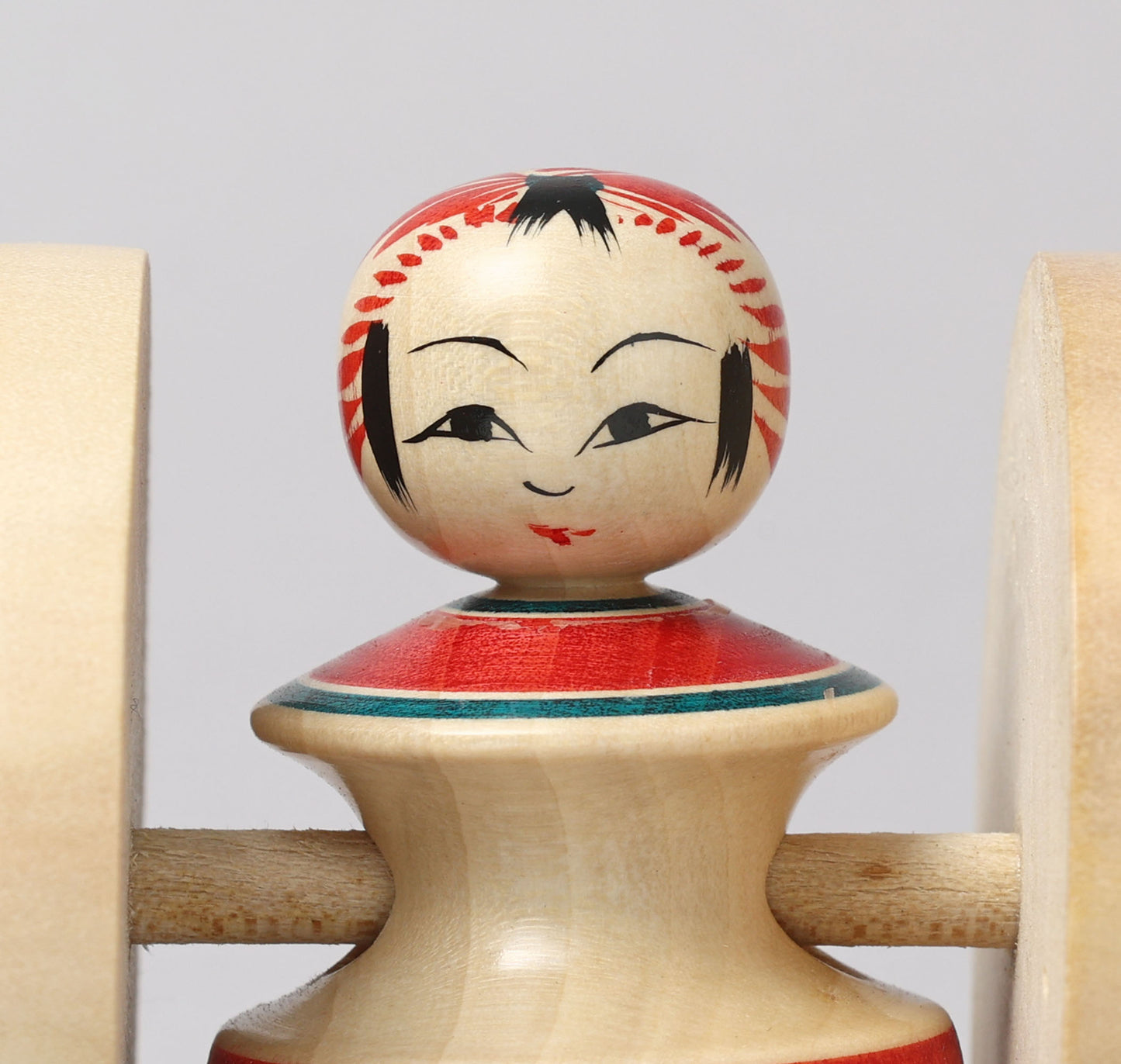 Fuku kuruma kokeshi doll | SATO, Yasuhiro 佐藤康広工人 | 福車こけし | Togatta style 遠刈田系