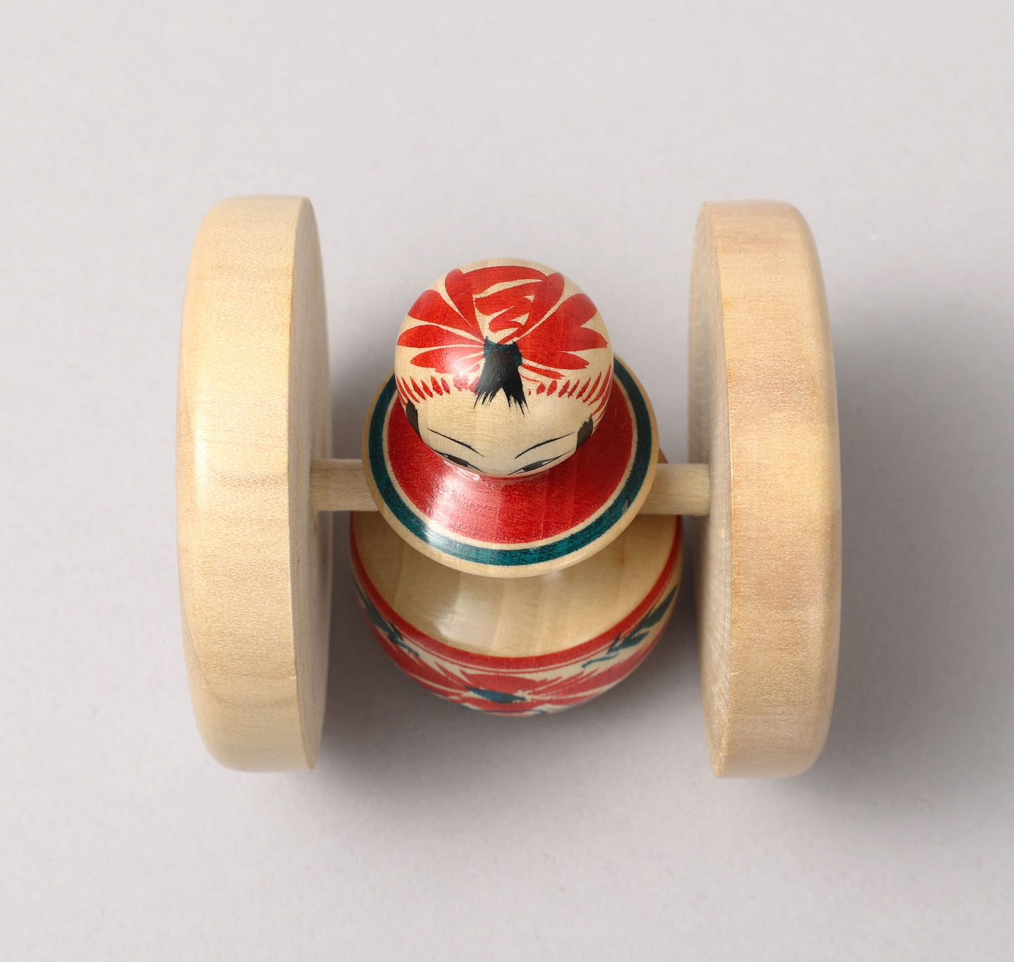 Fuku kuruma kokeshi doll | SATO, Yasuhiro 佐藤康広工人 | 福車こけし | Togatta style 遠刈田系