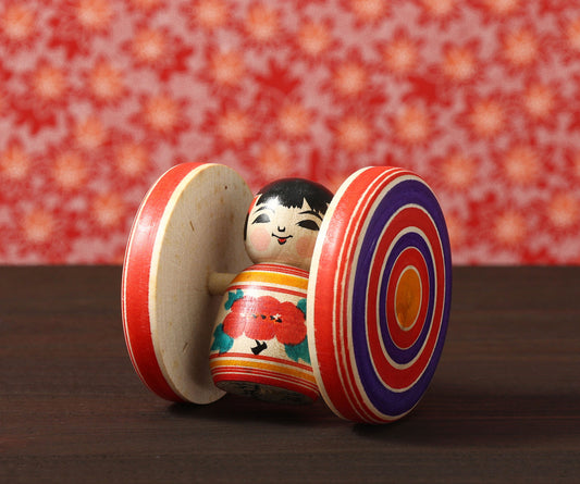 Fuku kuruma kokeshi doll | ABO, Masafumi 阿保正文工人 | 福車こけし | Tsugaru style 津軽系