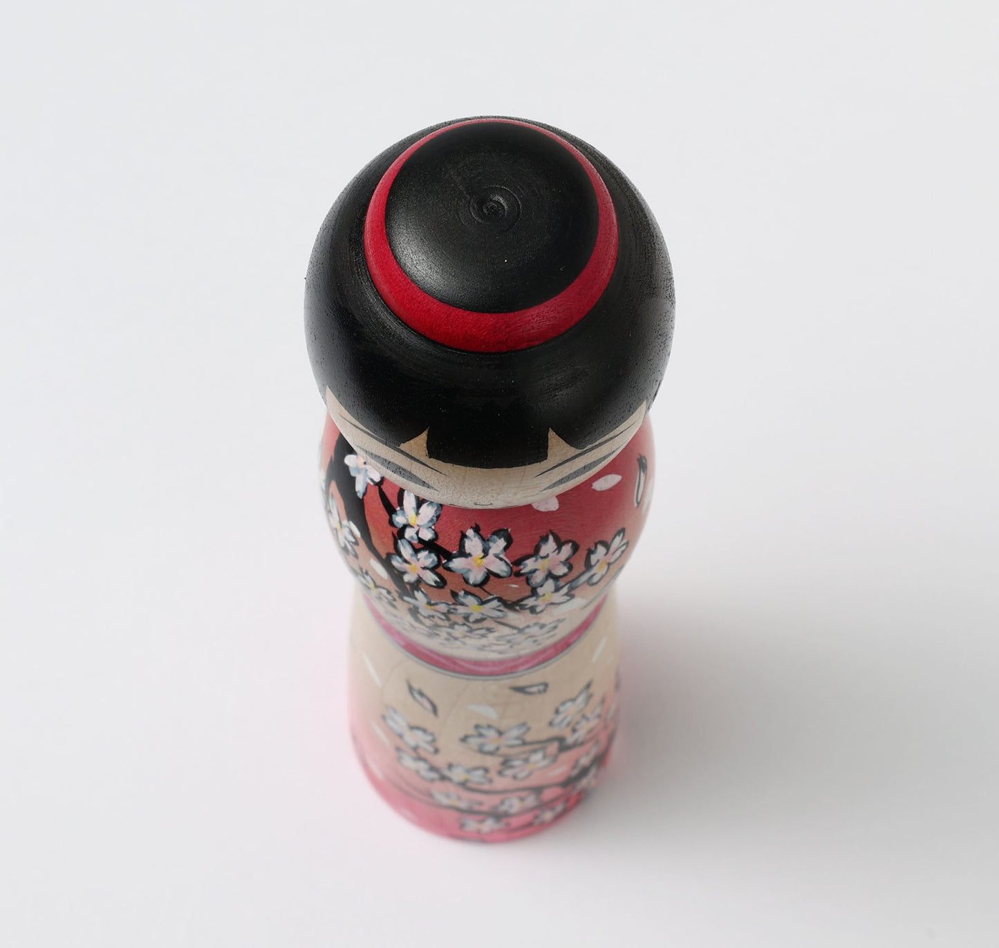 ABO, Masafumi 阿保正文工人 | Sakura-cherry blossom kokeshi doll 桜こけし | Tsugaru style 津軽系 | 18cm in height