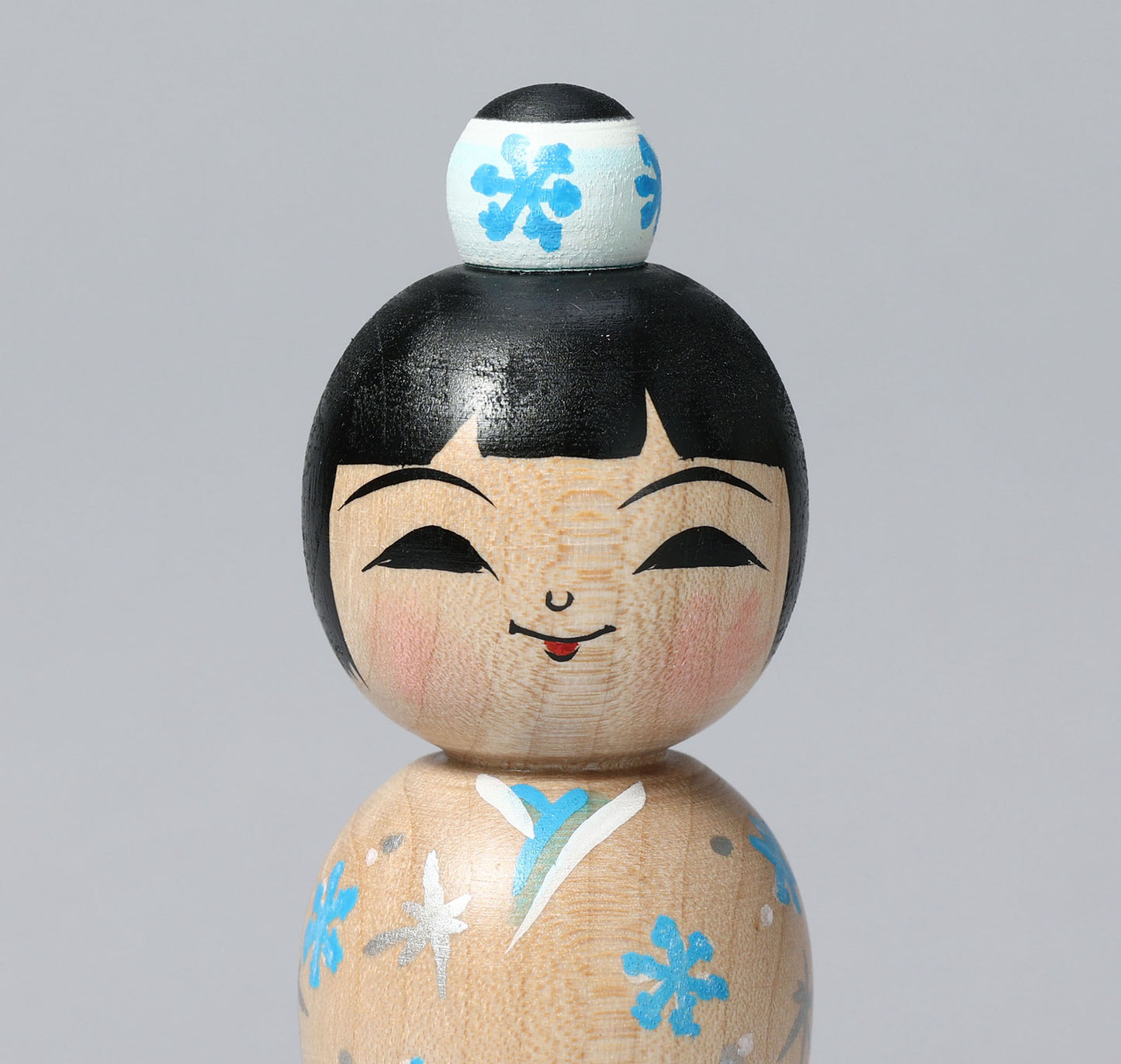 ABO, Masafumi 阿保正文工人 | Yuki kimono kokeshi doll 雪着物こけし | Tsugaru style 津軽系 | 12.5cm in height from Japan