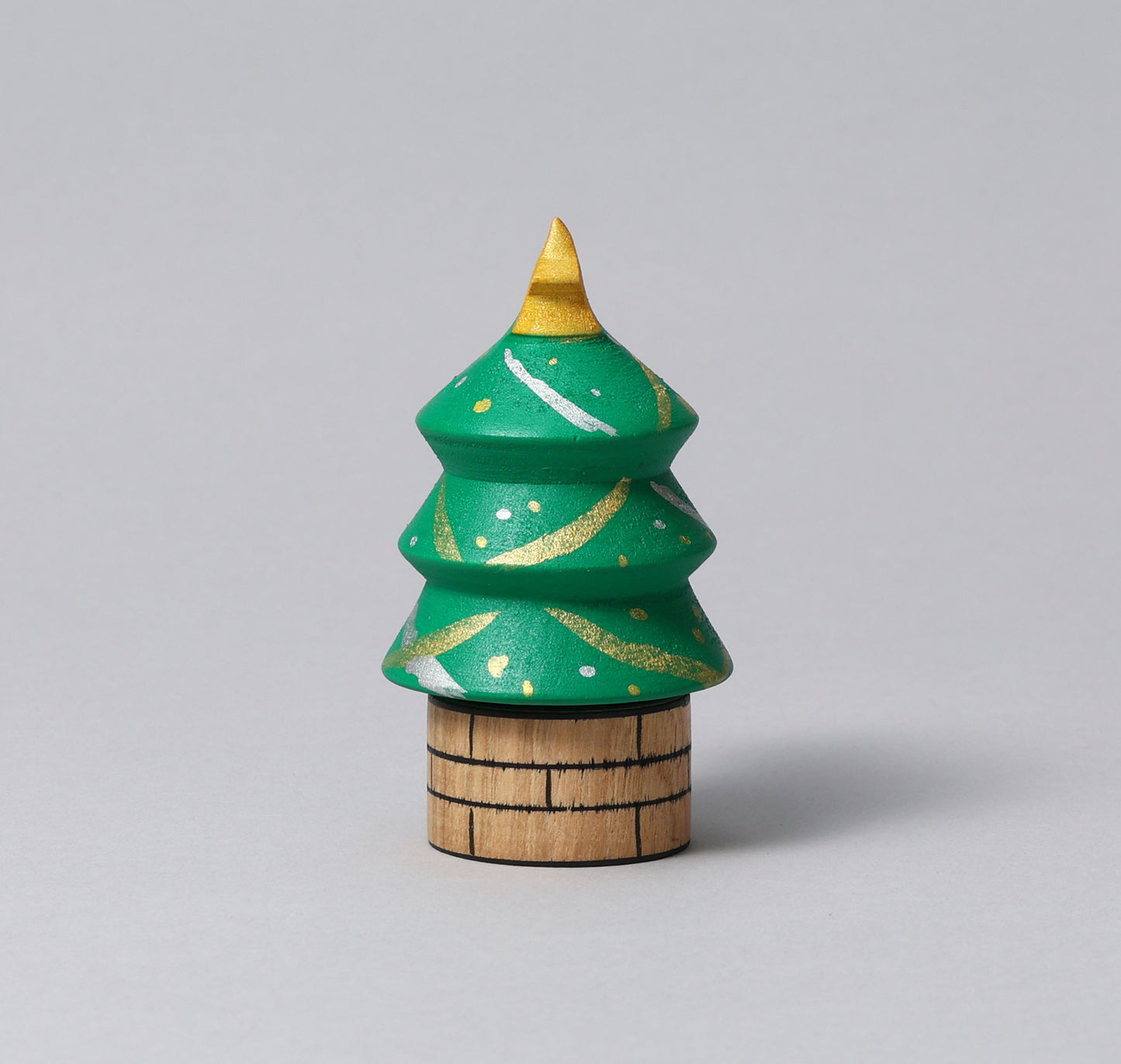 Christmas kokeshi doll 'Christmas tree'| ABO, Masafumi 阿保正文工人 | クリスマスツリーこけし | Tsugaru style 津軽系 | 9cm in height from Japan