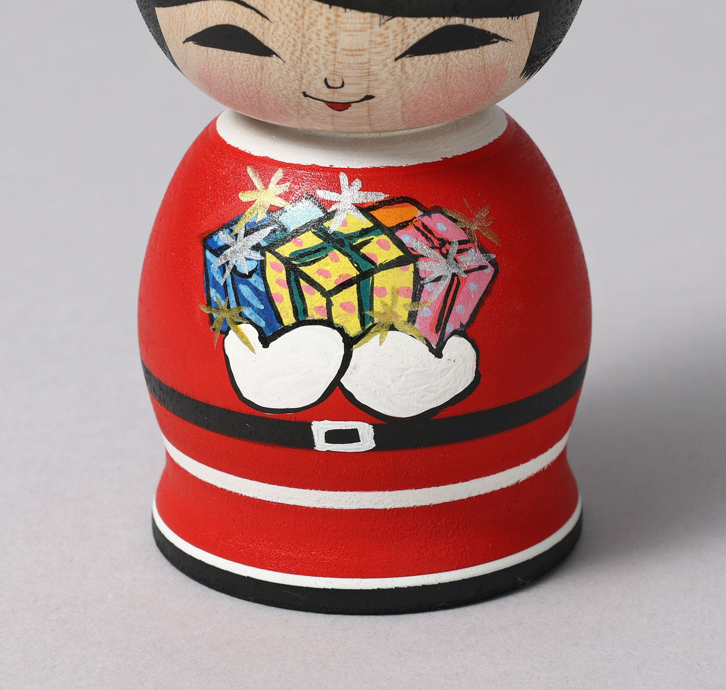 Christmas kokeshi doll 'Santa Claus'| ABO, Masafumi 阿保正文工人 | サンタクロースこけし | Tsugaru style 津軽系 | 10.5cm in height from Japan