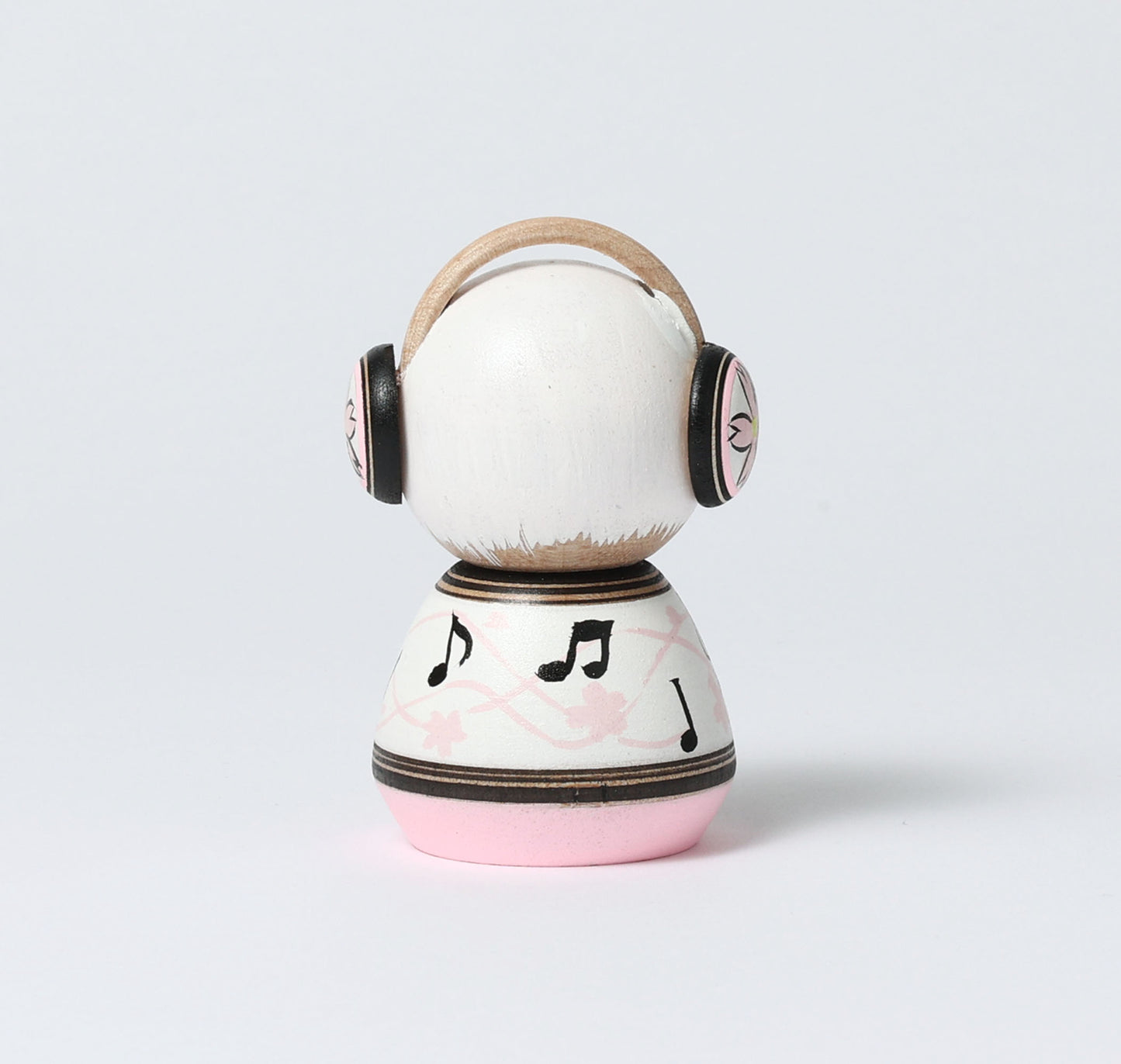 ABO, Masafumi 阿保正文工人 | Headphone kokeshi doll ヘッドホンこけし | Tsugaru style 津軽系 | 8cm in height