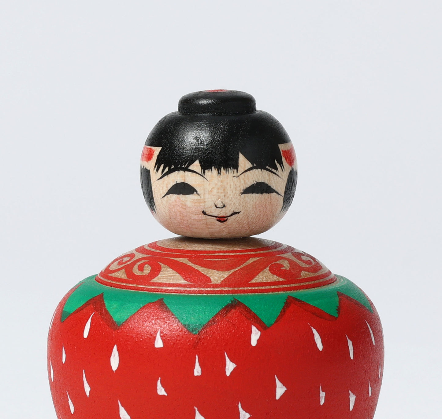 ABO, Masafumi 阿保正文工人 | Ichigo-strawberry ejiko kokeshi doll いちごえじこ | Tsugaru style 津軽系 | 5cm in height