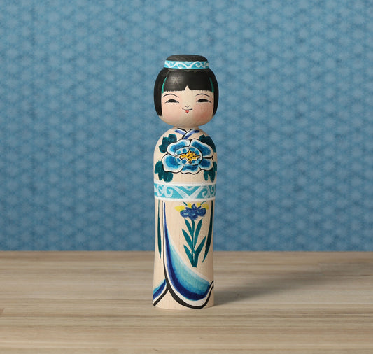 Kinagashi kokeshi doll | ABO, Muchihide | 15cm in height