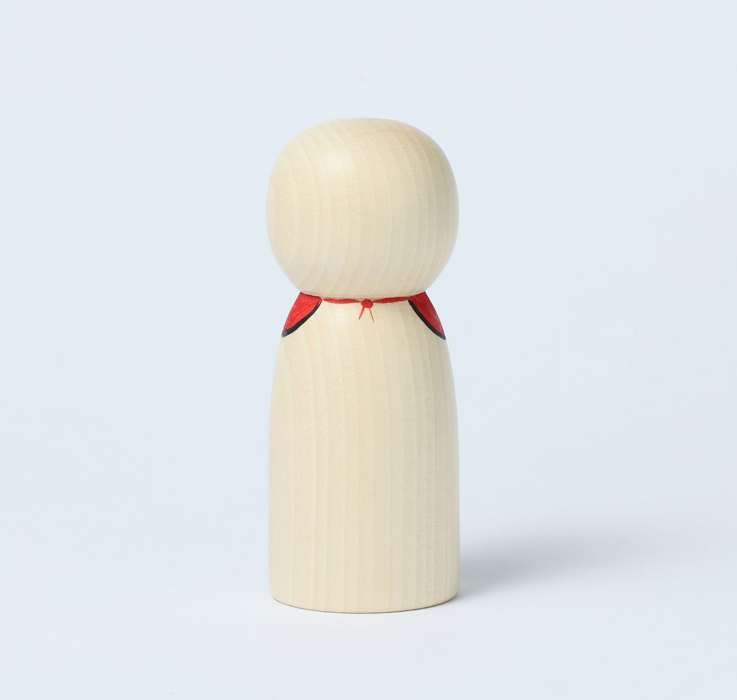 O-jizo-san kokeshi - 地蔵こけし  |  HIRAGA, Teruyuki 平賀輝幸工人 |  Sakunami style 作並系 | 12.5cm in height