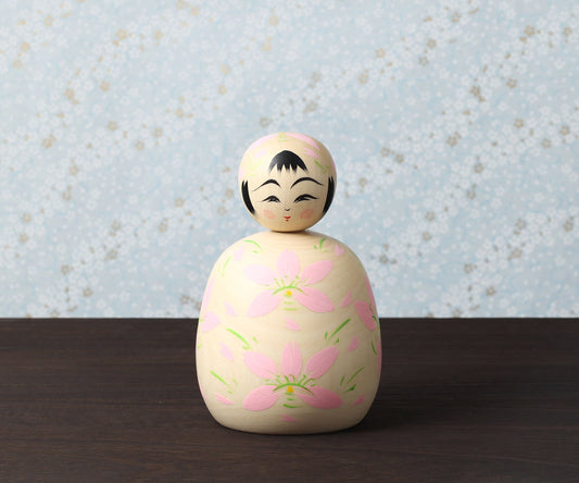 HIRAGA, Teruyuki 平賀輝幸 |Sakura -cherry blossom ejiko kokeshi - 桜えじここけし | Sakunami style 作並系