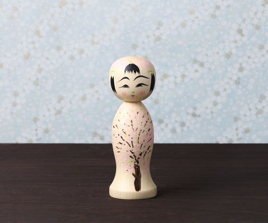 HIRAGA, Teruyuki 平賀輝幸 |Sakura no Ki-cherry blossom tree kokeshi - 桜の木こけし | Sakunami style 作並系