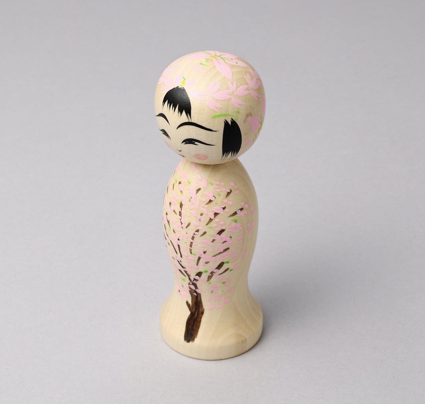 HIRAGA, Teruyuki 平賀輝幸 |Sakura no Ki-cherry blossom tree kokeshi - 桜の木こけし | Sakunami style 作並系