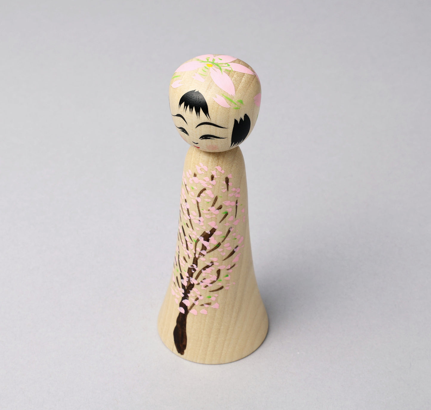 HIRAGA, Teruyuki 平賀輝幸 |Sakura no Ki-cherry blossom tree kokeshi - 桜の木こけし | Sakunami style 作並系