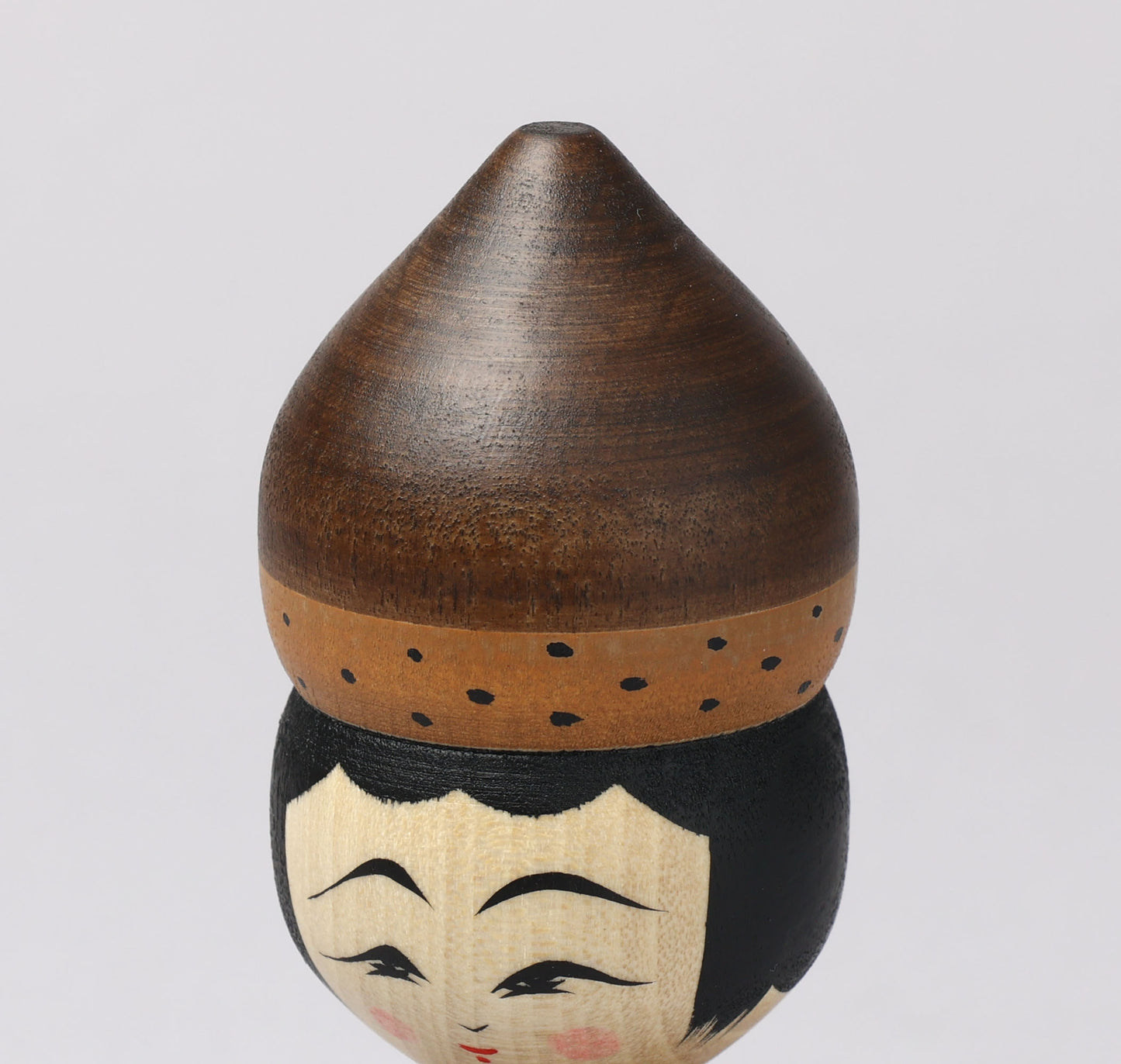 HIRAGA, Teruyuki 平賀輝幸 | Chestnut kokeshi - 栗こけし | Sakunami style 作並系, from Japan