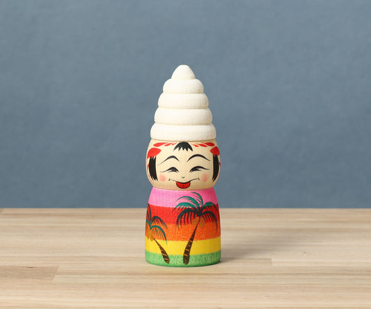 HIRAGA, Teruyuki 平賀輝幸 | Ice cream kokeshi - ソフトクリームこけし | Sakunami style 作並系