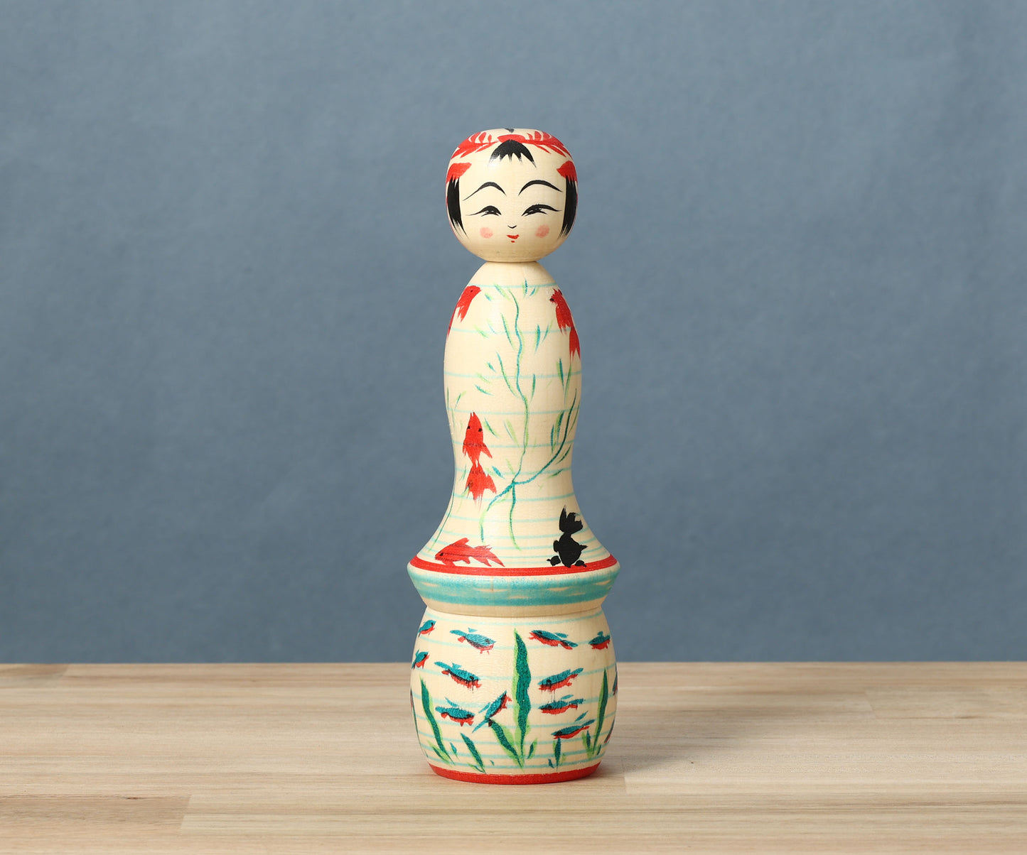 HIRAGA, Teruyuki 平賀輝幸 | goldfish kokeshi - 金魚こけし | Sakunami style 作並系