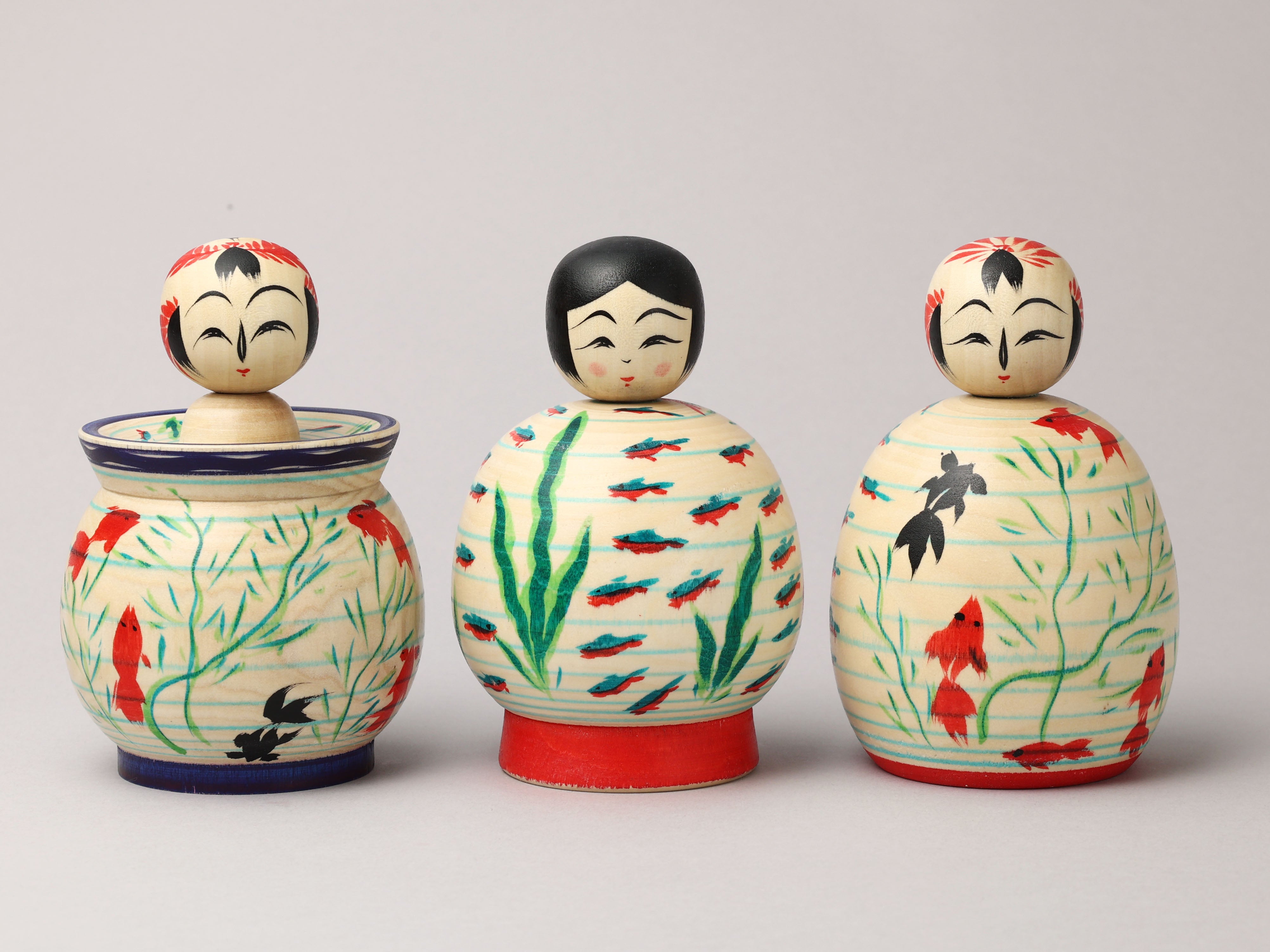 HIRAGA, Teruyuki 平賀輝幸 | goldfish ejiko kokeshi - 金魚鉢
