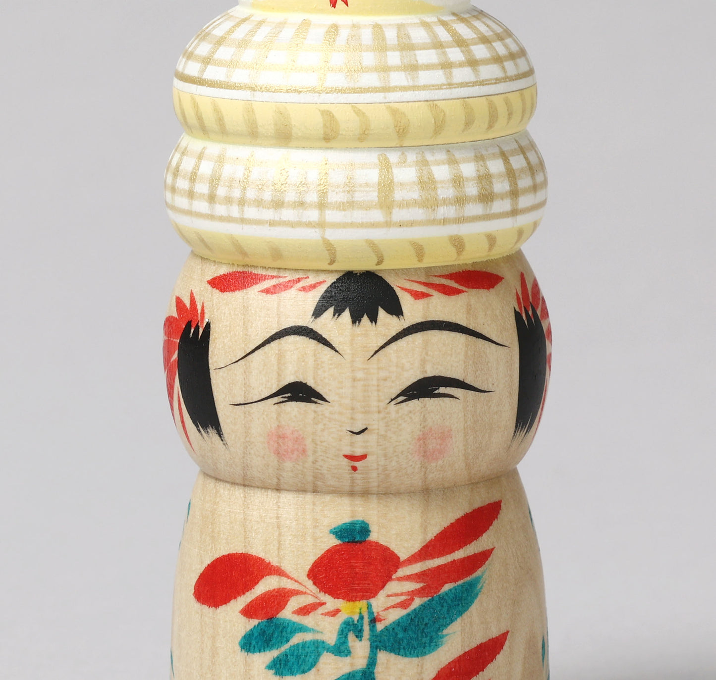 New Year kokeshi doll 'zodiac animal kagamimochi' | HIRAGA, Teruyuki 平賀輝幸 | 干支 鏡餅こけし | Sakunami style 作並系 | 12cm in height