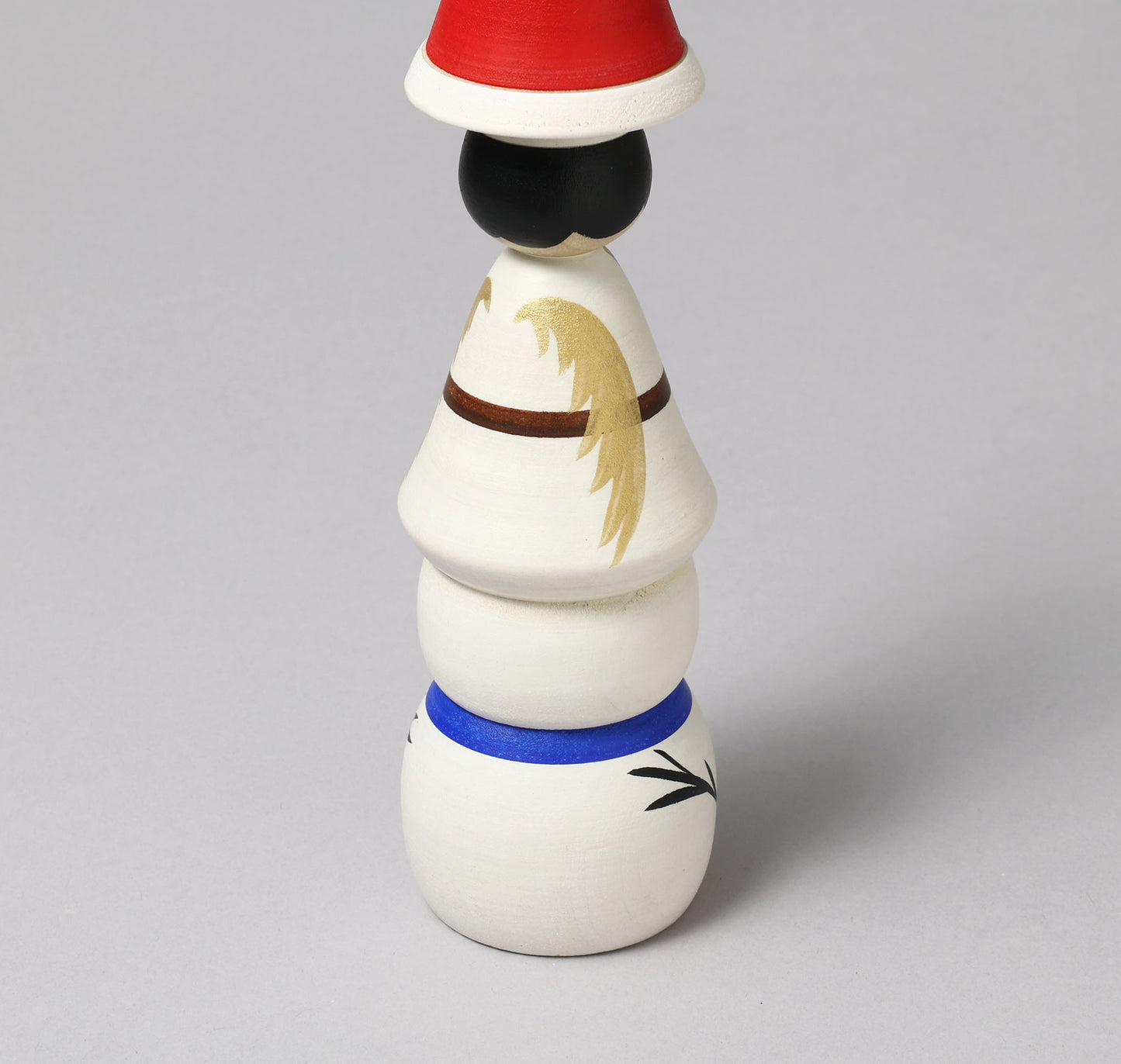 Christmas kokeshi doll 'Santa Claus and angel' | HIRAGA, Teruyuki 平賀輝幸 | サンタクロースと天使こけし | Sakunami style 作並系 | 24.5cm in height