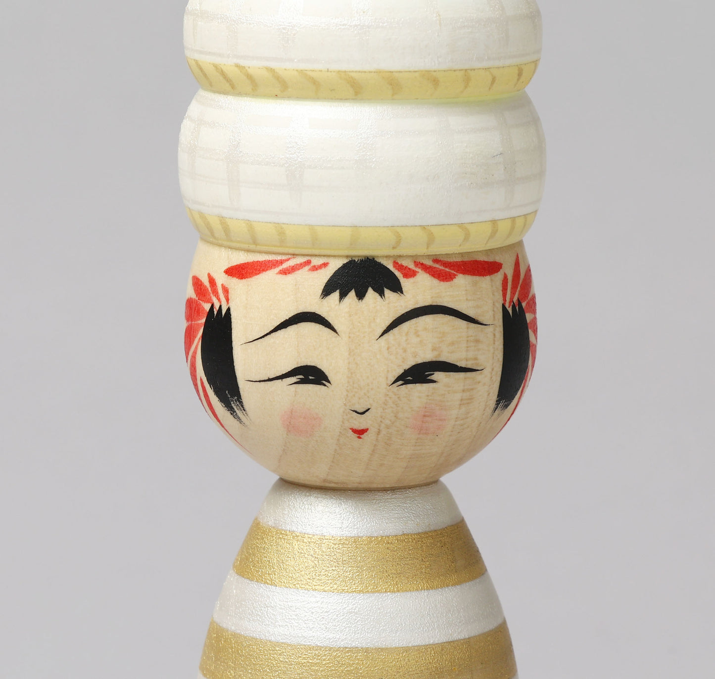 New Year kokeshi doll 'zodiac animal 2025' | HIRAGA, Teruyuki 平賀輝幸 | 干支こけし | Sakunami style 作並系 | 16.5cm in height