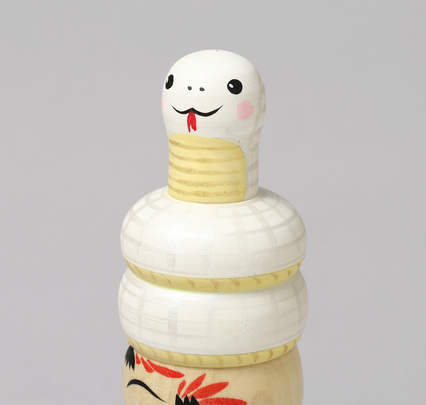 New Year kokeshi doll 'zodiac animal 2025' | HIRAGA, Teruyuki 平賀輝幸 | 干支こけし | Sakunami style 作並系 | 16.5cm in height