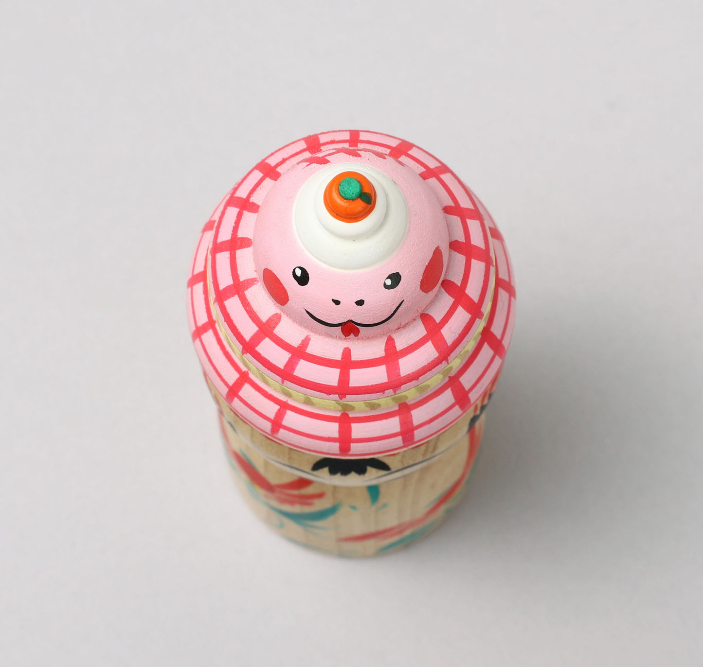 a-New Year kokeshi doll 'zodiac animal kagamimochi' | HIRAGA, Teruyuki 平賀輝幸 | 干支 鏡餅こけし | Sakunami style 作並系 | 12cm in height