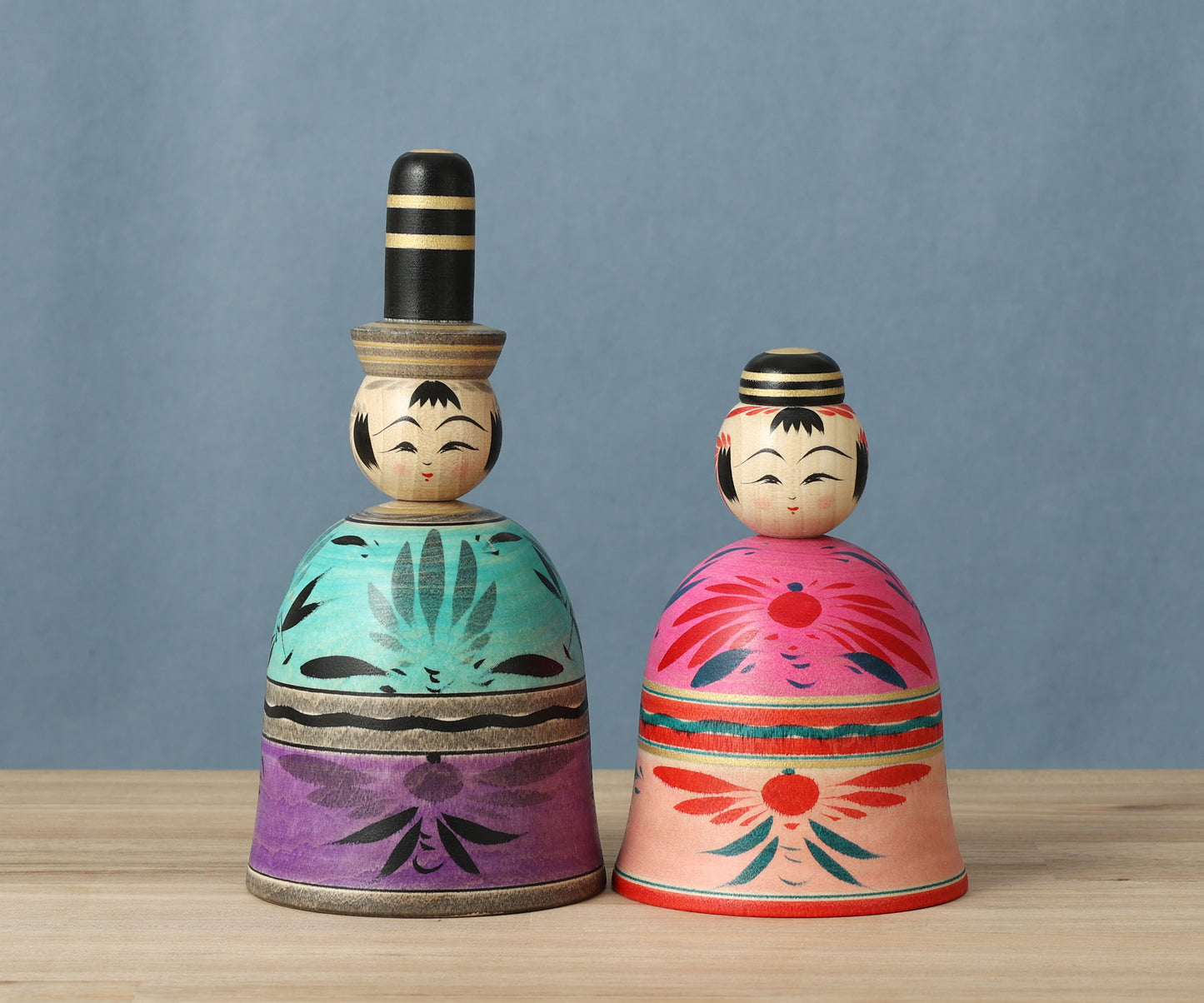 Hina kokeshi doll 雛こけし| HIRAGA, Teruyuki 平賀輝幸 | Sakunami style 作並系 | 17.5cm in height