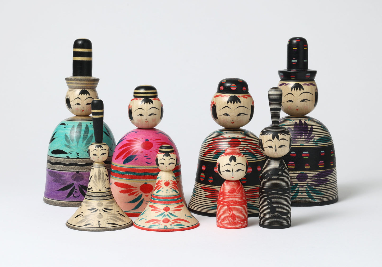 Hina kokeshi doll 雛こけし| HIRAGA, Teruyuki 平賀輝幸 | Sakunami style 作並系 | 17.5cm in height