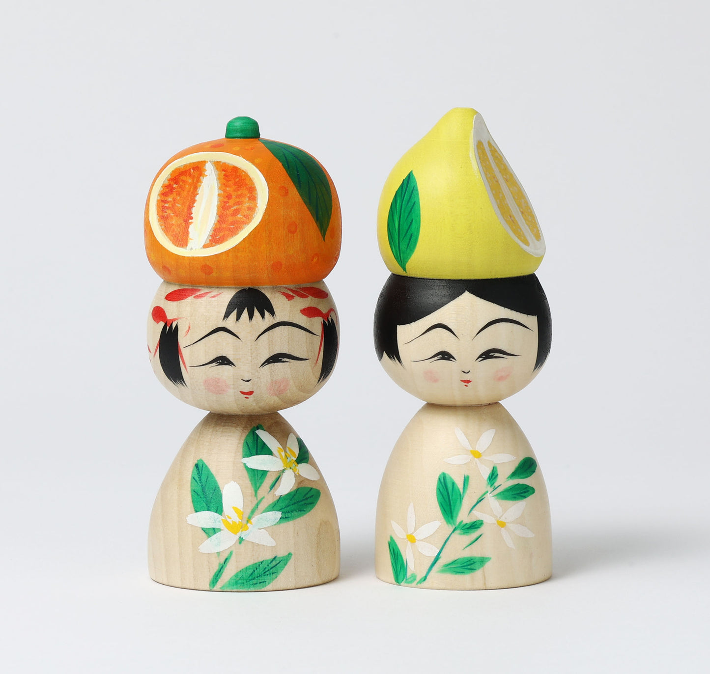 HIRAGA, Teruyuki 平賀輝幸工人 | Tabekake-half eaten kokeshi doll 食べかけこけし |  Sakunami style 作並系 | 12cm in height