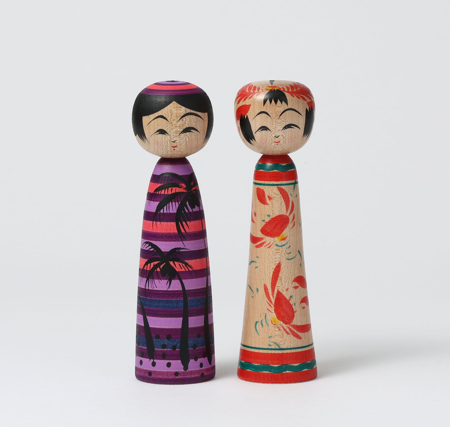 HIRAGA, Teruyuki 平賀輝幸工人 | Yashinoki-palm tree kokeshi doll ヤシの木こけし |  Sakunami style 作並系 | 13cm in height
