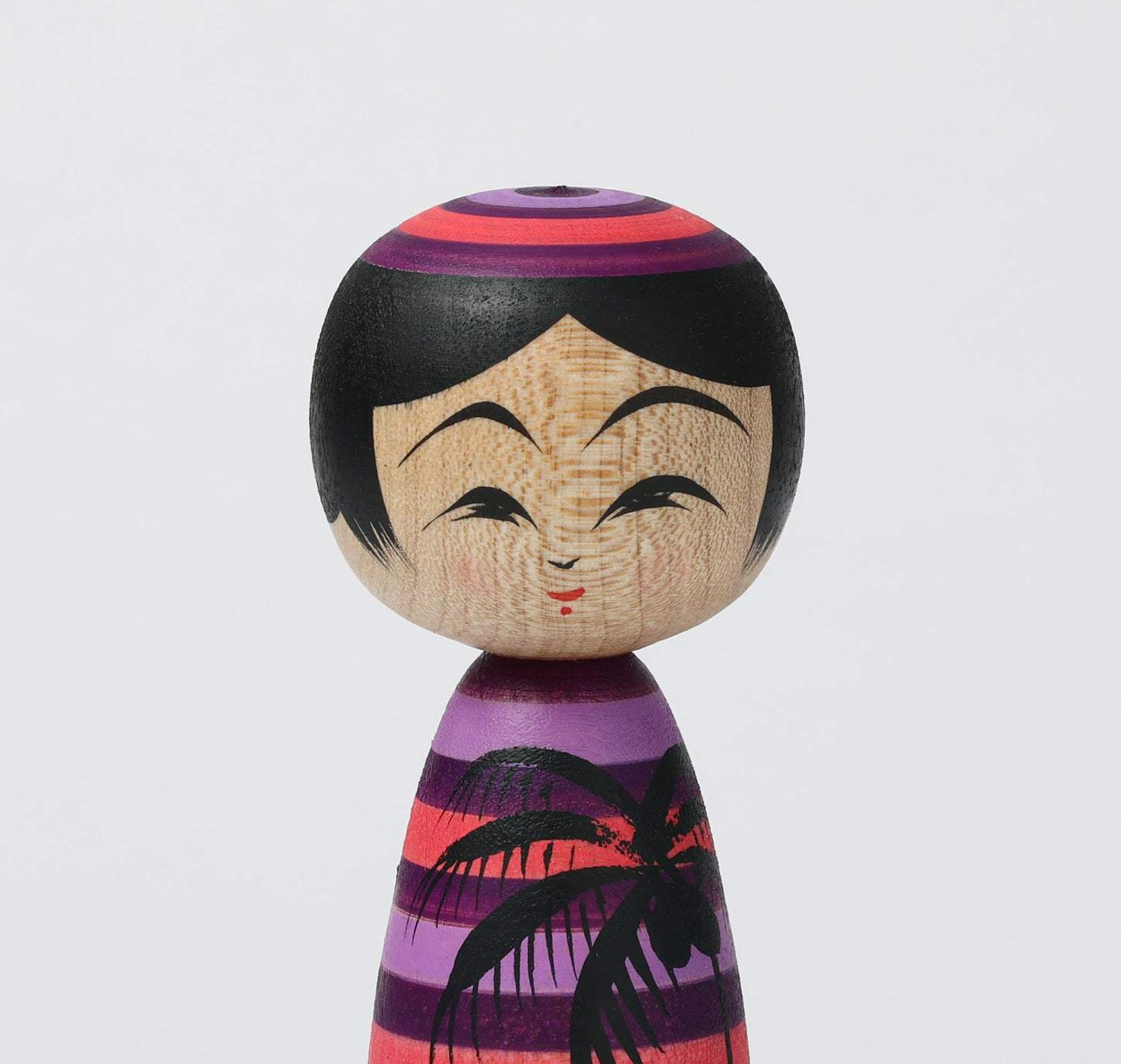 HIRAGA, Teruyuki 平賀輝幸工人 | Yashinoki-palm tree kokeshi doll ヤシの木こけし |  Sakunami style 作並系 | 13cm in height